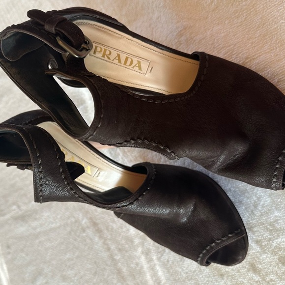 Prada 90s *VINTAGE* CHUNKY HEELS - Picture 1 of 13